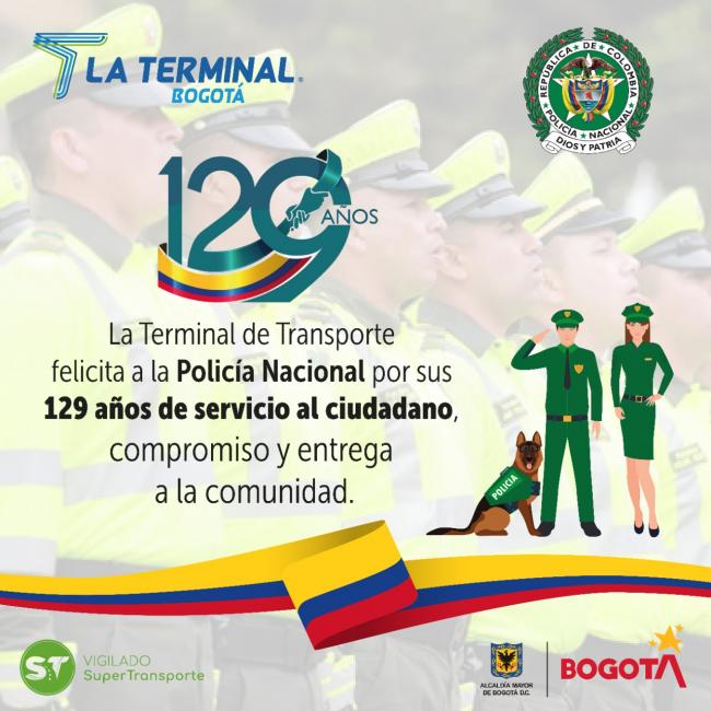 Felicitación Cumpleaños Policía Nacional